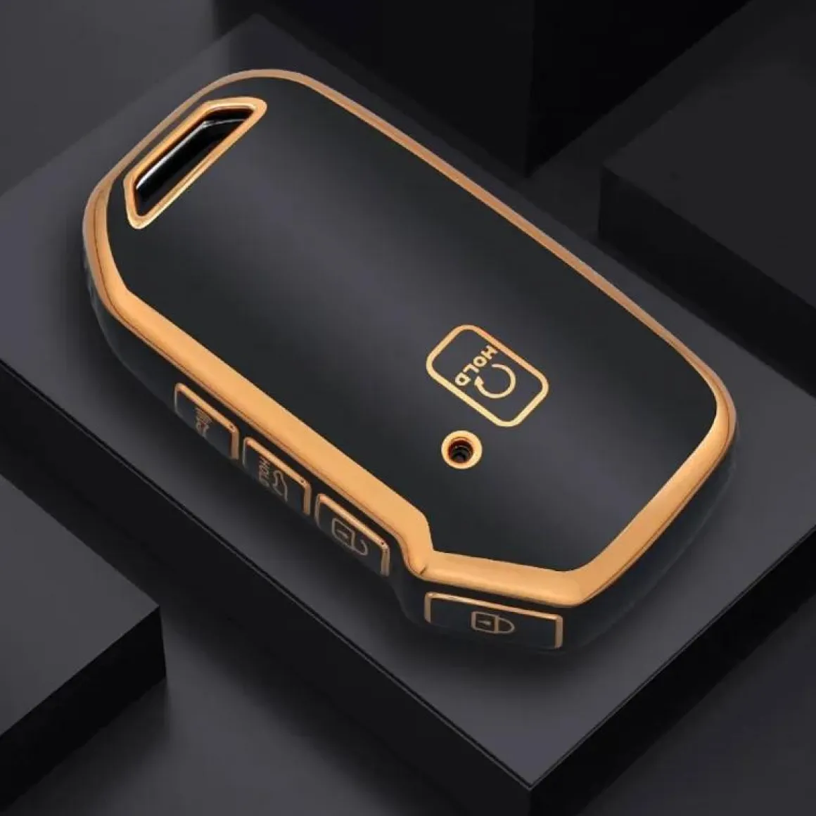 TPU Sleutelhoesje voor Kia goud D5