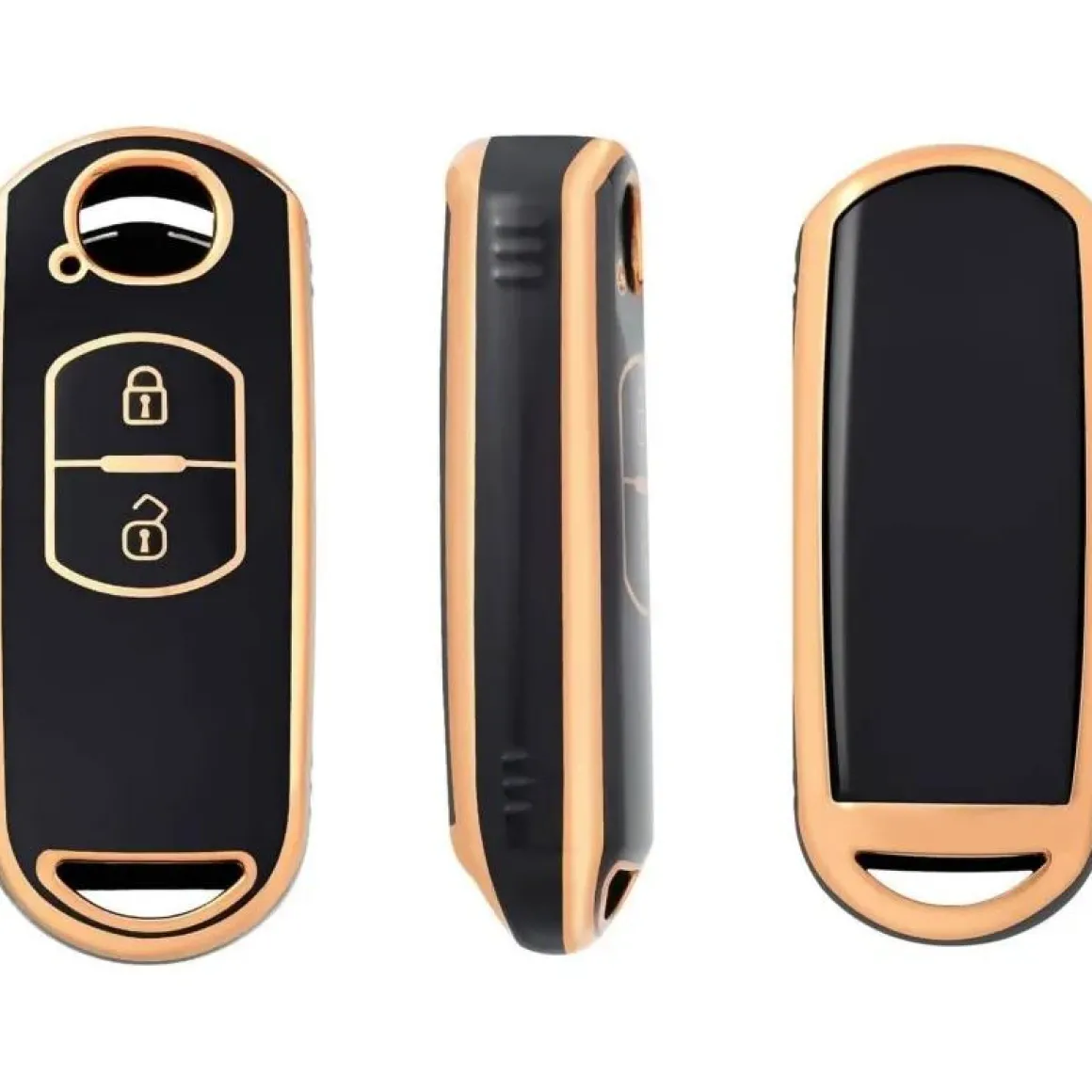 TPU Sleutelhoesje voor Mazda goud A2