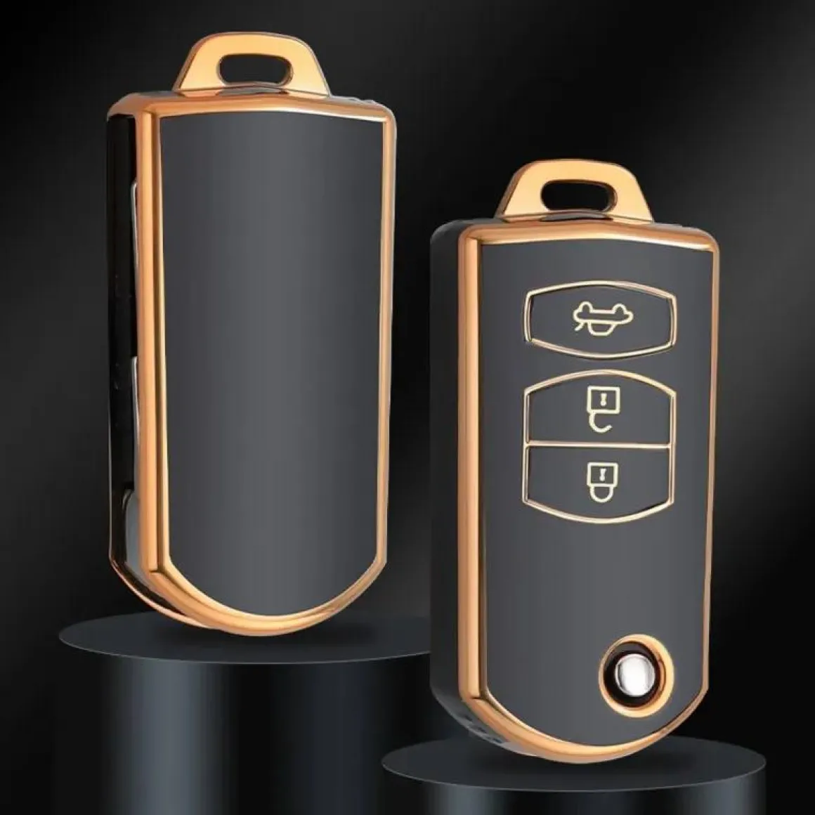 TPU Sleutelhoesje voor Mazda goud C3