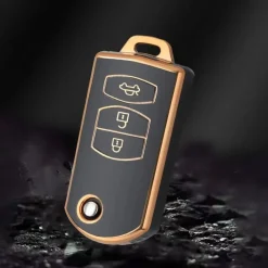 TPU Sleutelhoesje voor Mazda goud C3