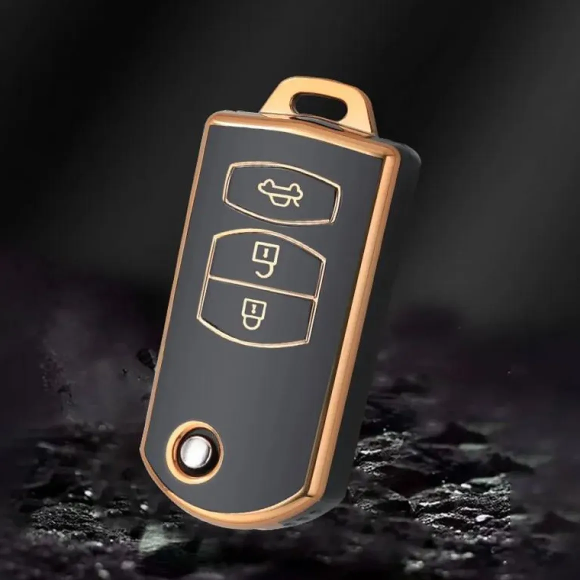 TPU Sleutelhoesje voor Mazda goud C3