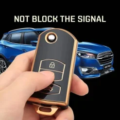 TPU Sleutelhoesje voor Mazda goud C3