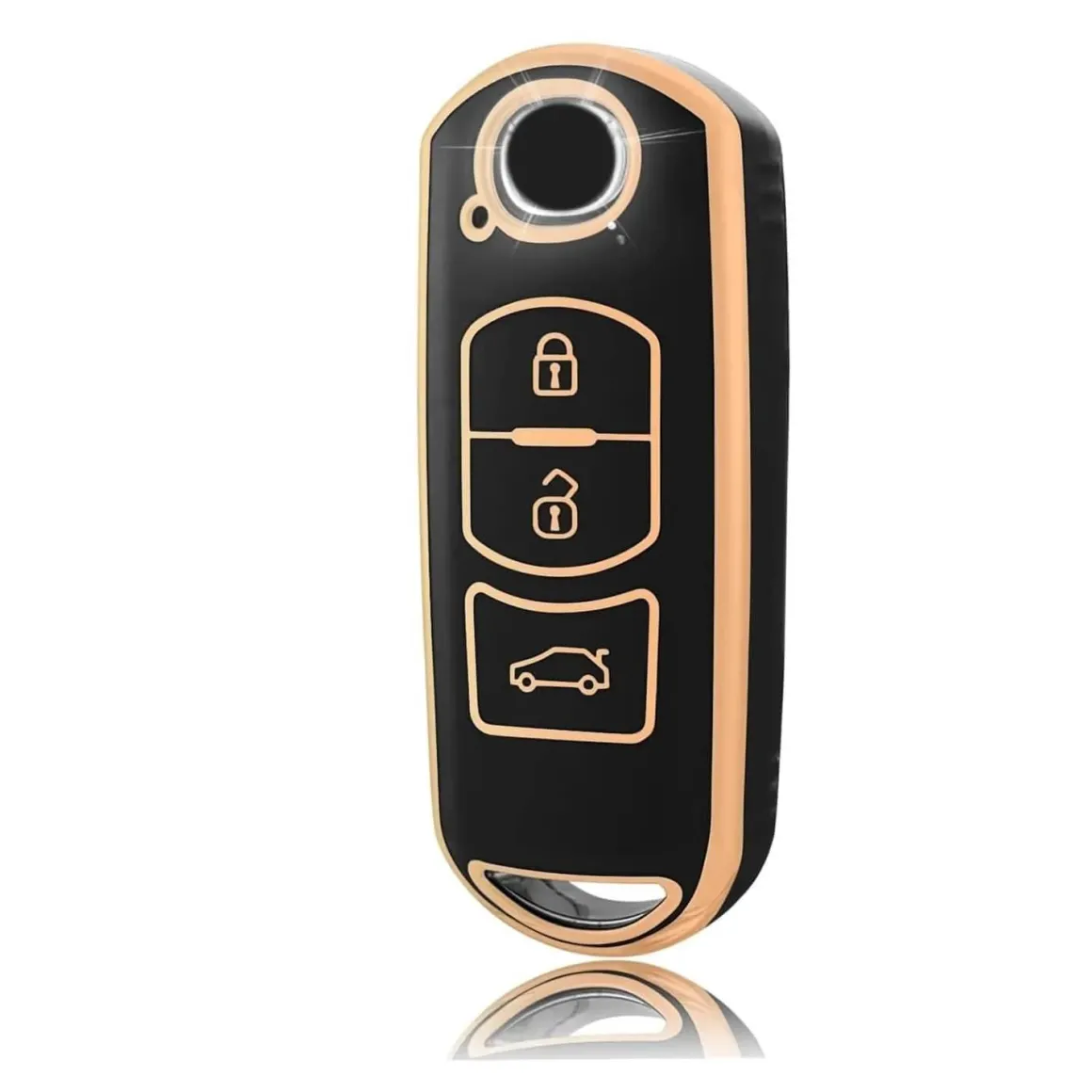 TPU Sleutelhoesje voor Mazda goud A3