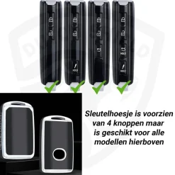 TPU Sleutelhoesje voor Mazda wit B4