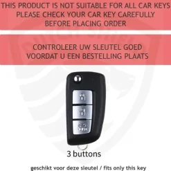 TPU Sleutelhoesje voor Nissan zwart B3B