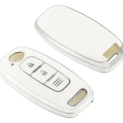 TPU Sleutelhoesje voor Nissan wit D2