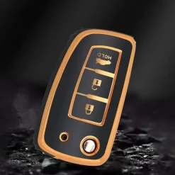TPU Sleutelhoesje voor Nissan goud B3B