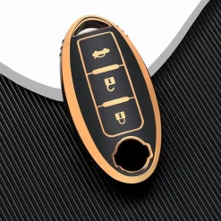 TPU Sleutelhoesje voor Nissan goud A3B