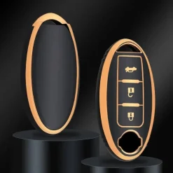 TPU Sleutelhoesje voor Nissan goud A3B