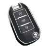 TPU Sleutelhoesje voor Peugeot zwart A3B