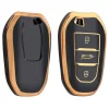 TPU Sleutelhoesje voor Peugeot goud B3