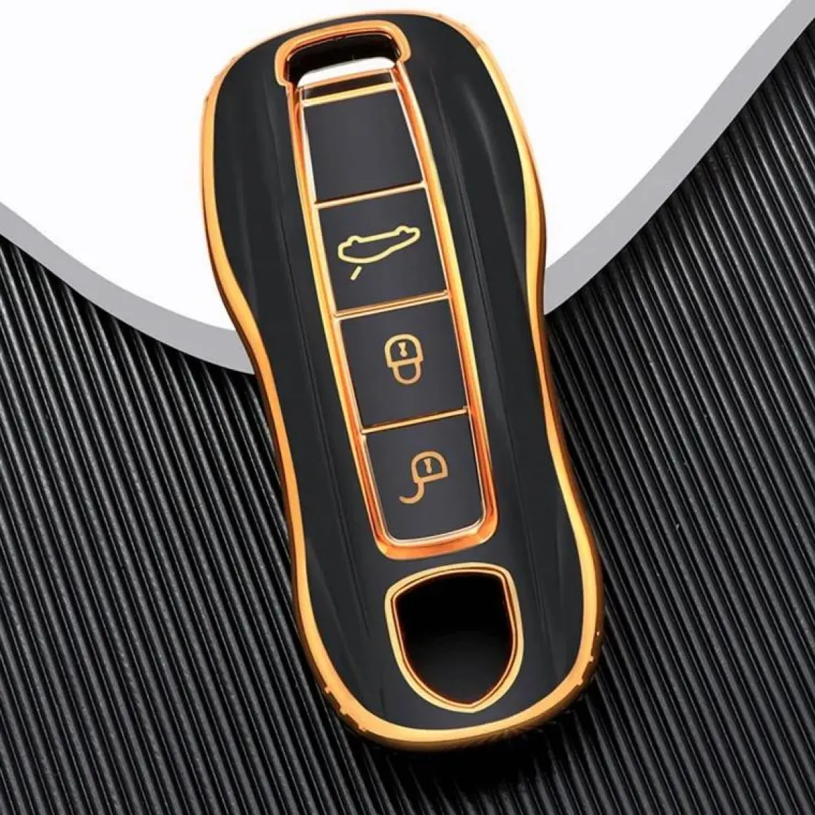 TPU Sleutelhoesje voor Porsche goud B3