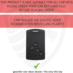 TPU Sleutelhoesje voor Renault zwart C2Z