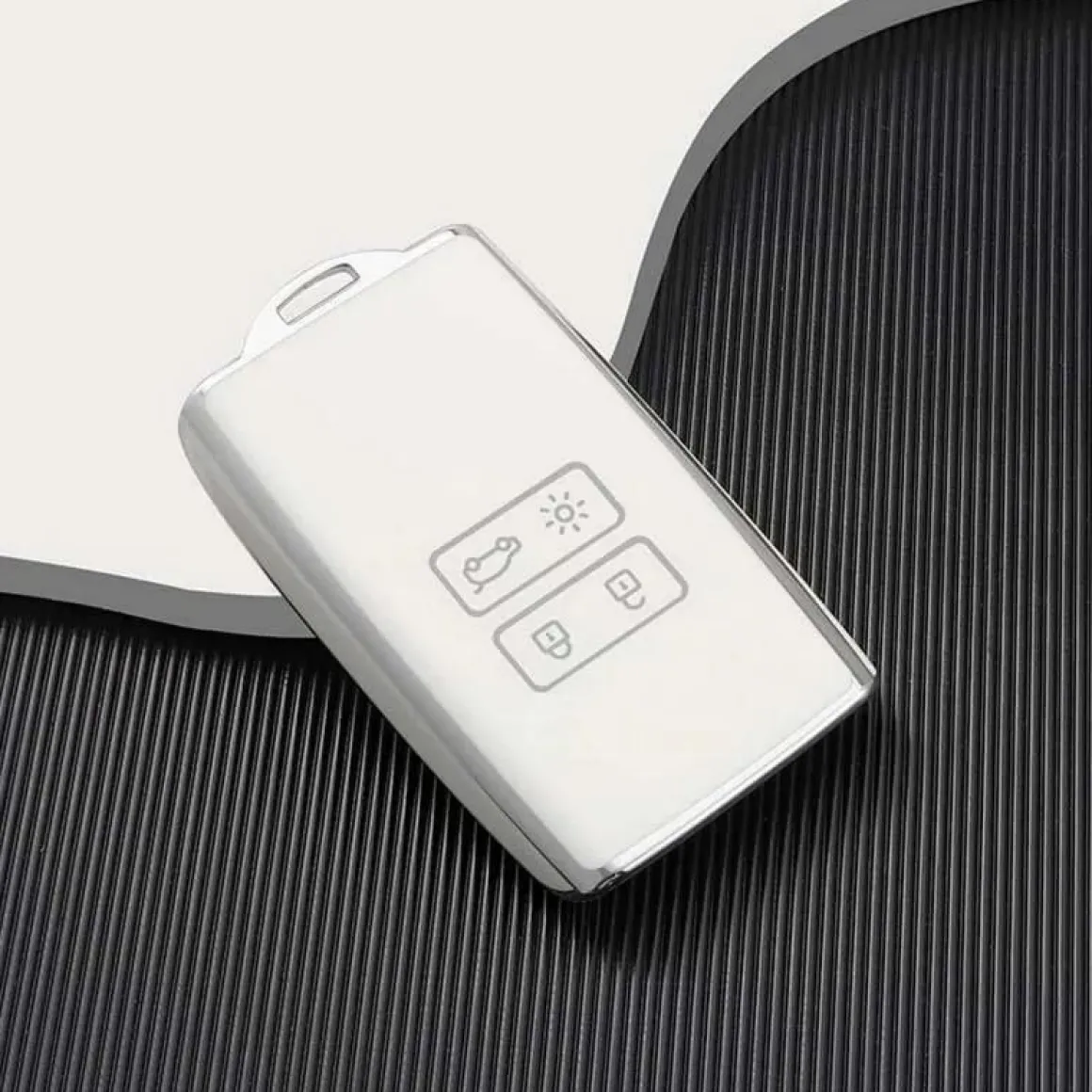 TPU Sleutelhoesje voor Renault wit A4