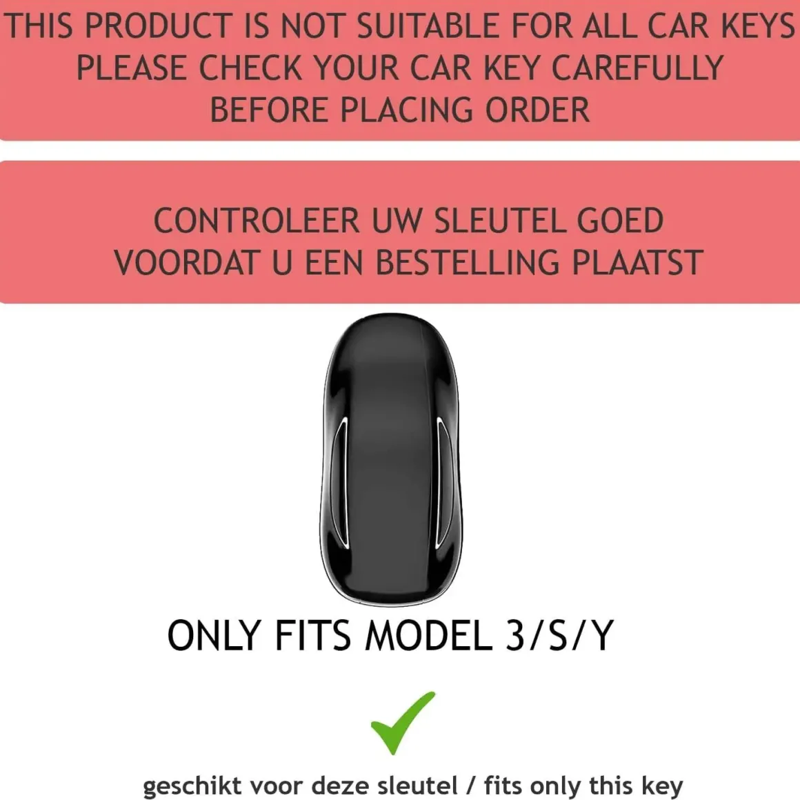 TPU Sleutelhoesje voor Tesla clear MODEL-3-Y-S-613
