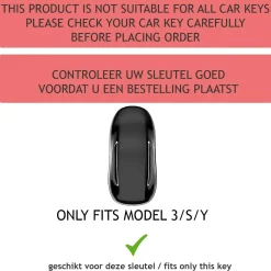 TPU Sleutelhoesje voor Tesla Model 3-Y-S goud