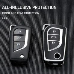 TPU Sleutelhoesje voor Toyota zwart C3