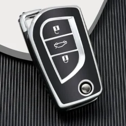 TPU Sleutelhoesje voor Toyota zwart C3