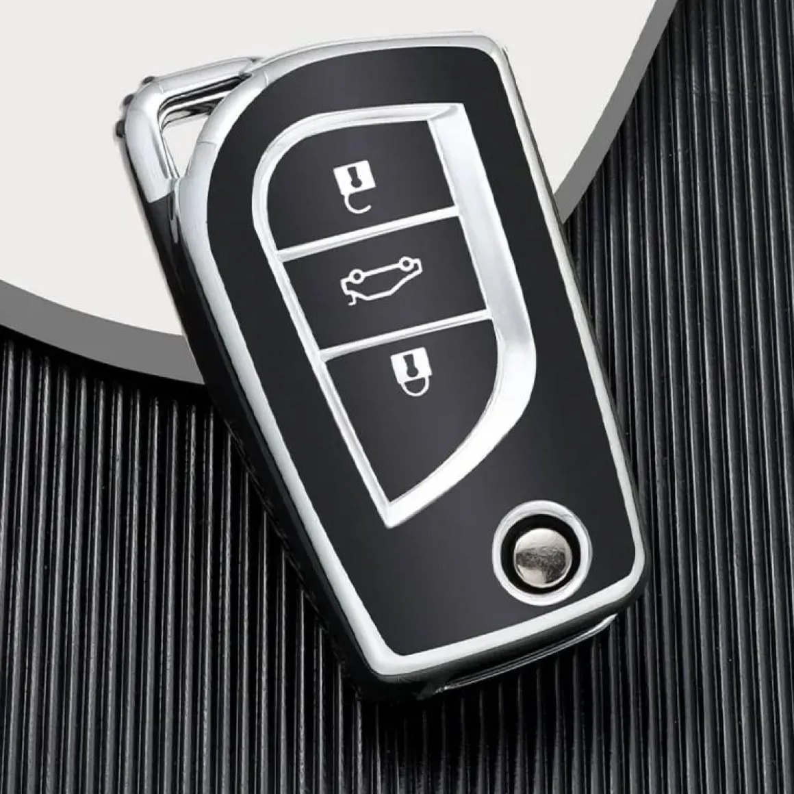 TPU Sleutelhoesje voor Toyota zwart C3