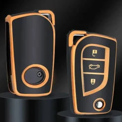 TPU Sleutelhoesje voor Toyota goud C3