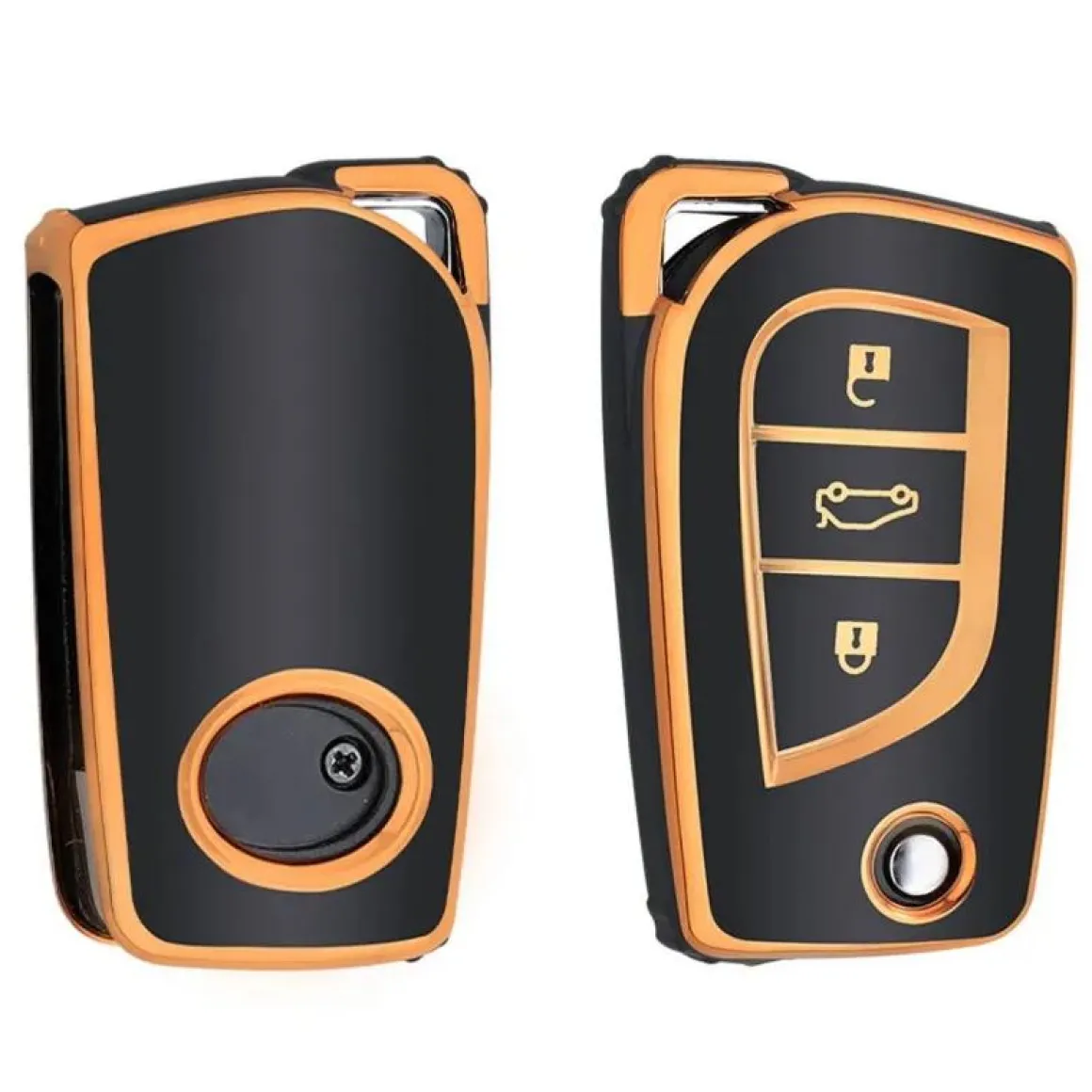 TPU Sleutelhoesje voor Toyota goud C3