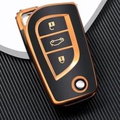 TPU Sleutelhoesje voor Toyota goud C3