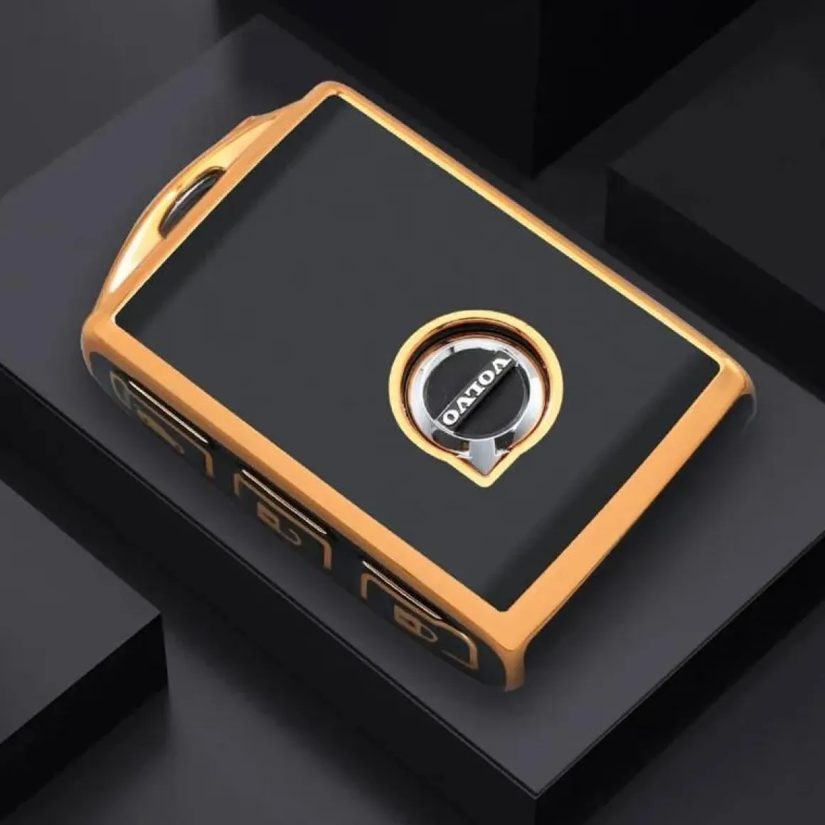 TPU Sleutelhoesje voor Volvo goud