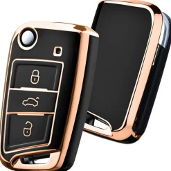 TPU Sleutelhoesje VW - Skoda - Seat Cupra goud B3