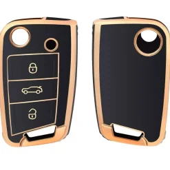 TPU Sleutelhoesje VW - Skoda - Seat Cupra goud B3