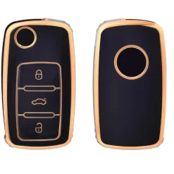 TPU Sleutelhoesje VW - Skoda - Seat Cupra goud A3