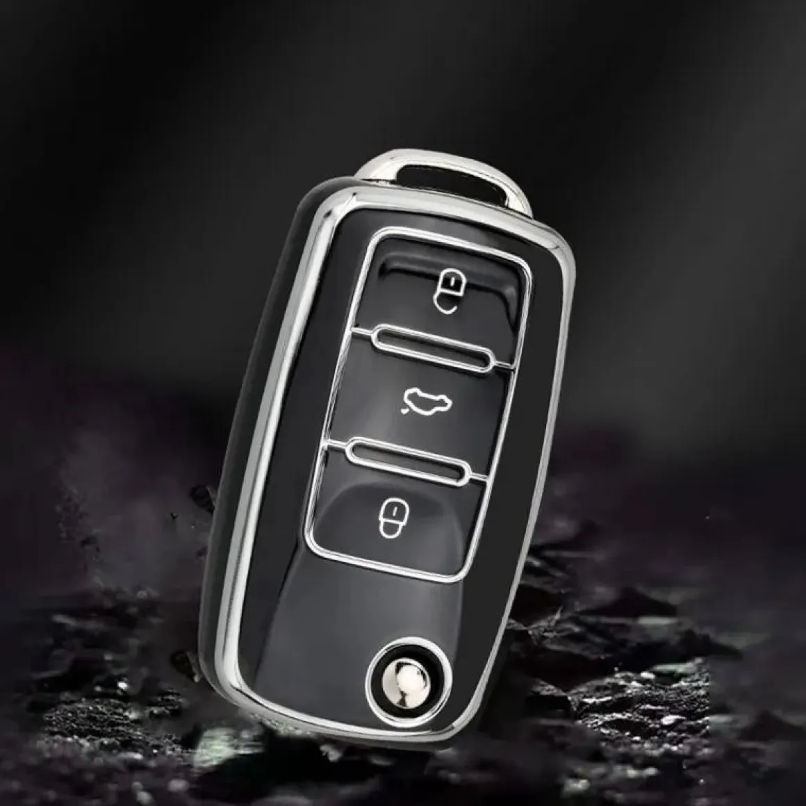 TPU Sleutelhoesje VW - Skoda - Seat Cupra zwart A3