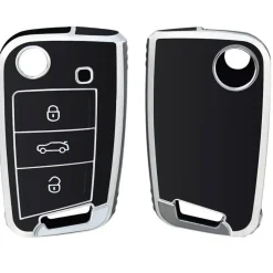 TPU Sleutelhoesje VW - Skoda - Seat Cupra zwart B3