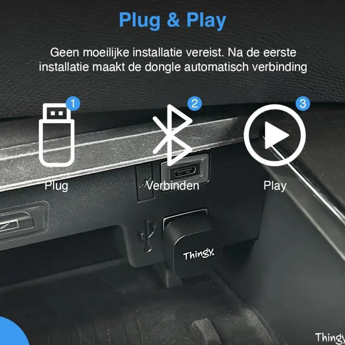 Ultra Mini USB-C 2-in-1 CarPlay Dongle