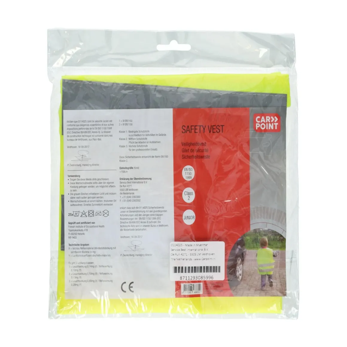 Universeel Veiligheidsvest Junior Geel 158 cm