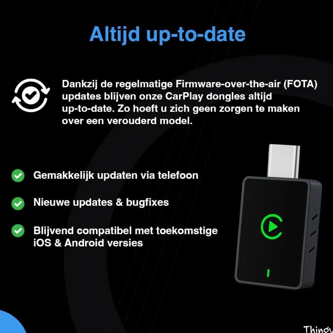 USB-C 2-in-1 CarPlay & Android Auto Dongle