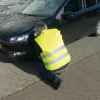 Veiligheidsvest geel met reflecterende strepen