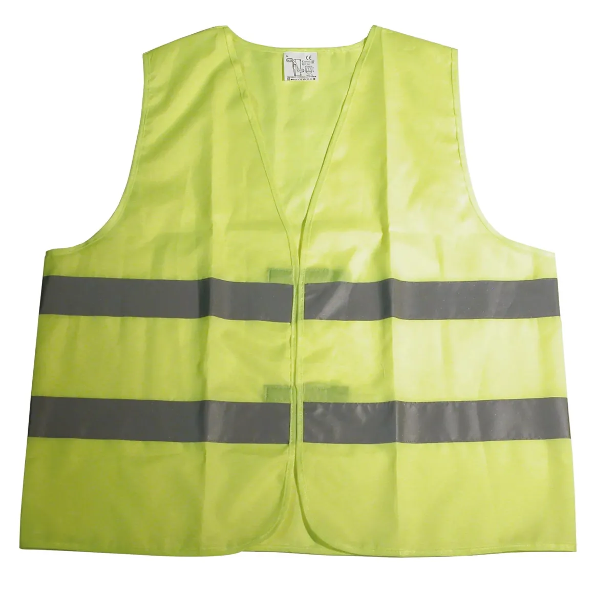 Veiligheidsvest geel met reflecterende strepen