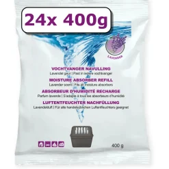 Vochtvanger navulling - 24x - 400 gram - lavendel