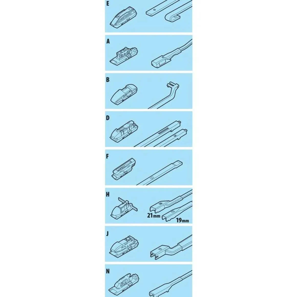 Voorruitenwisserblad 53 cm