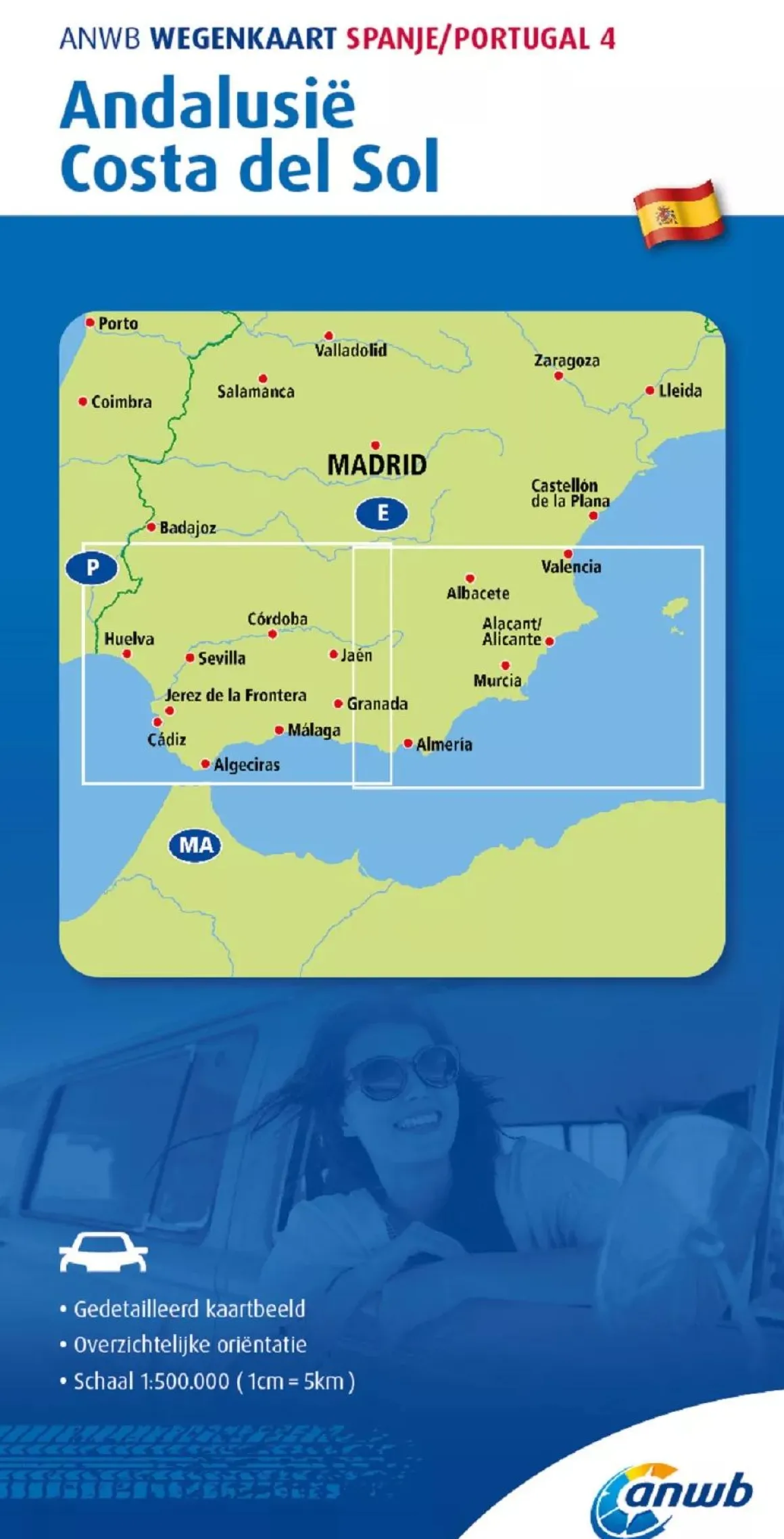 Wegenkaart Andalusië en Costa del Sol