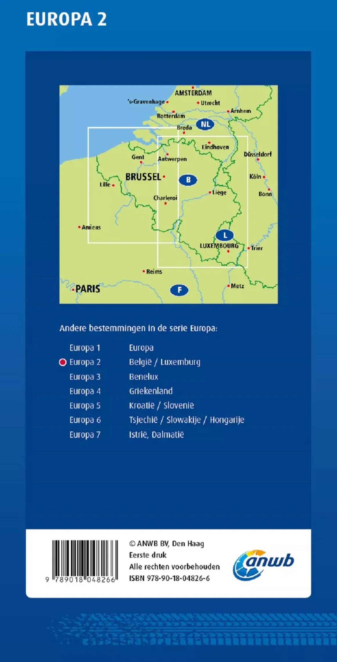 Wegenkaart België en Luxemburg