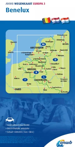 Wegenkaart Benelux