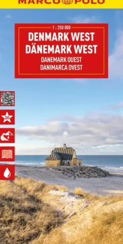 Wegenkaart Denemarken-West
