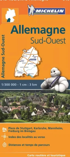 Wegenkaart Duitsland – zuid west – 545 –