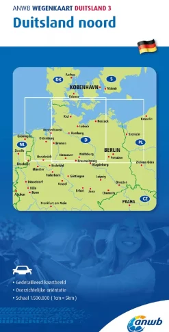 Wegenkaart Duitsland Noord