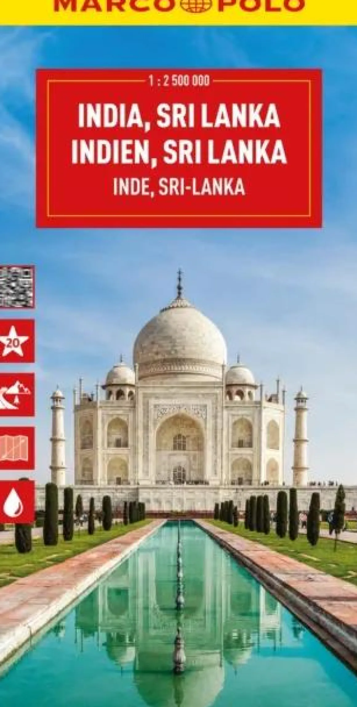 wegenkaart India, Sri Lanka, Nepal, Bangladesh