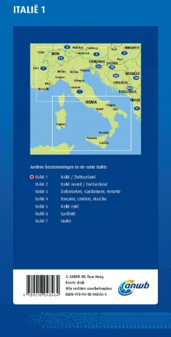 Wegenkaart Italie en Zwitserland