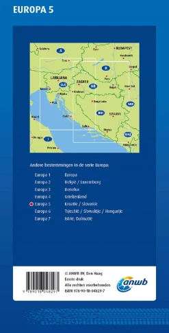 Wegenkaart Kroatië en Slovenië