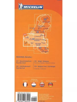 wegenkaart Regional 533 België noord & midden