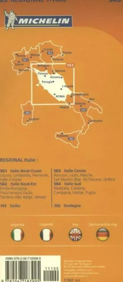 wegenkaart Regional 563 Italië – midden